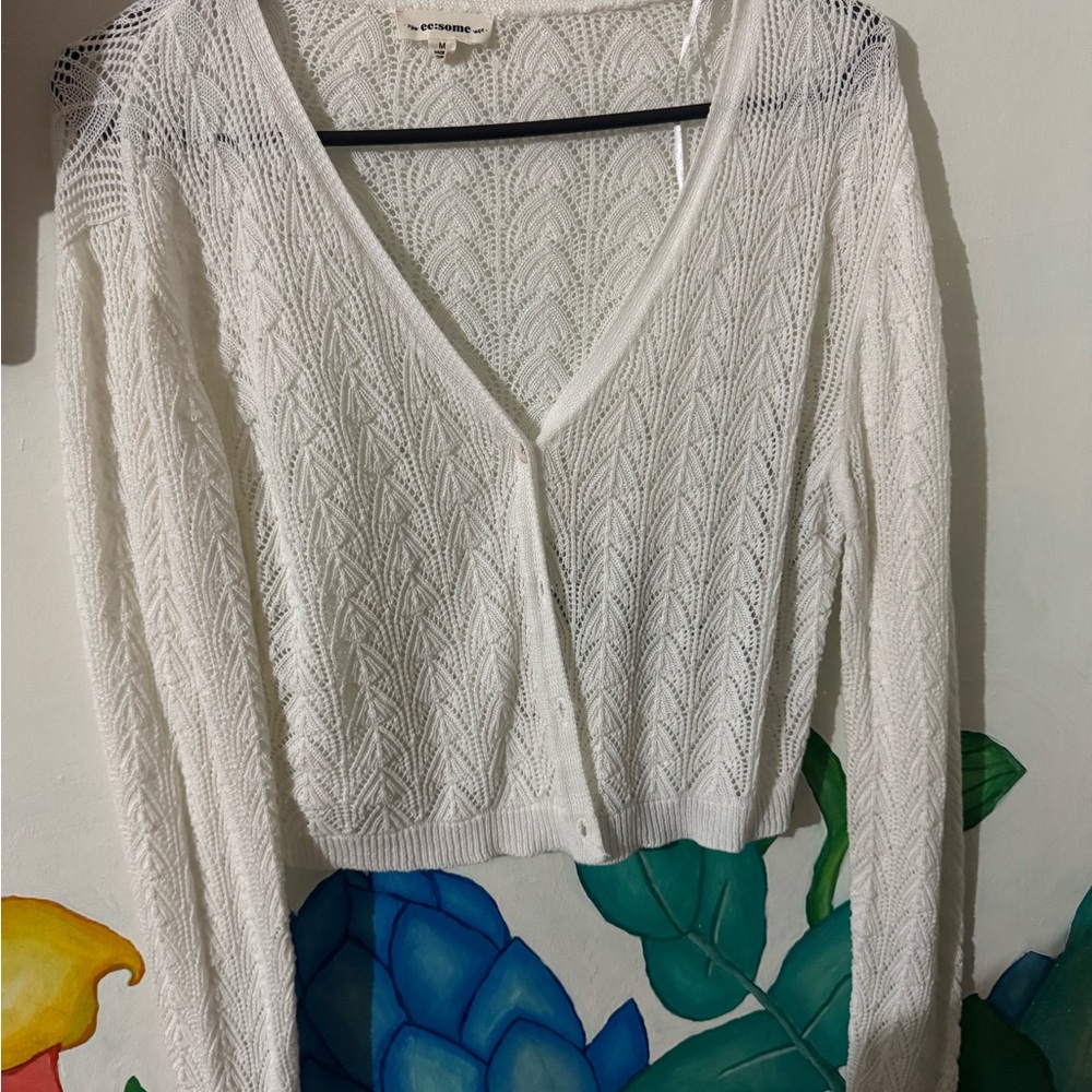 Eesome Ivory Knit Sweater